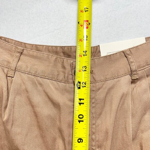 a.n.a. Women's Highest-Rise Tapered Leg Maple Brown Pleated Pants Size 12 NWT - Picture 9 of 11